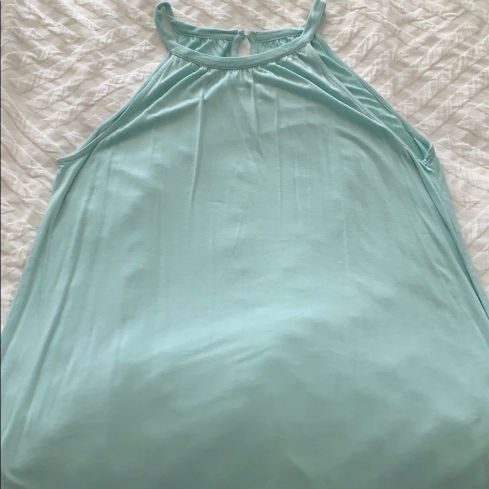 LOFT Outlet Aqua Halter Tank Sz S